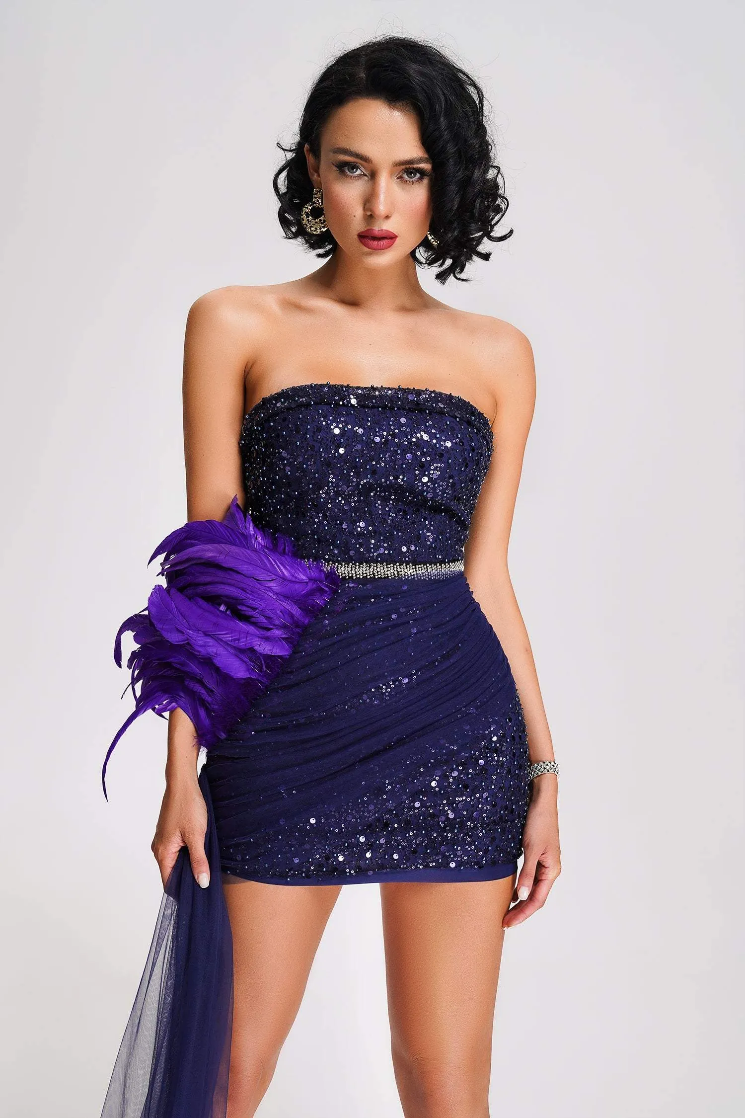 Kuka Strapless Sequin Mini Dress, L sold by Bella Barnett product image thumbnail 2