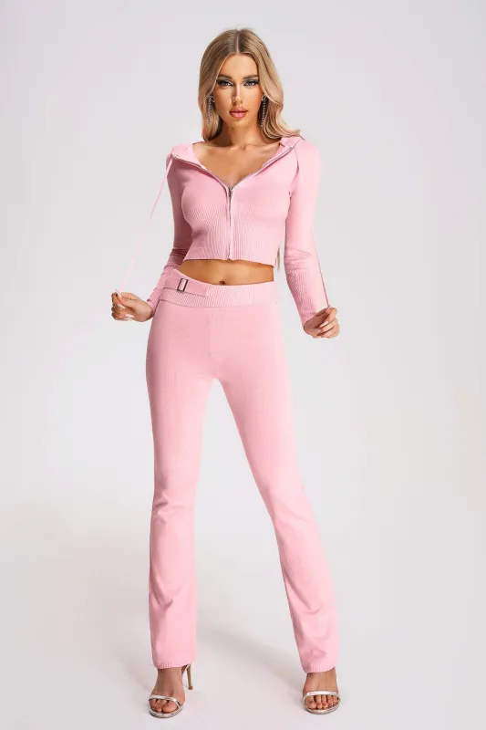 Mishayla Knitted Sportwear - Pink, L sold by Bella Barnett