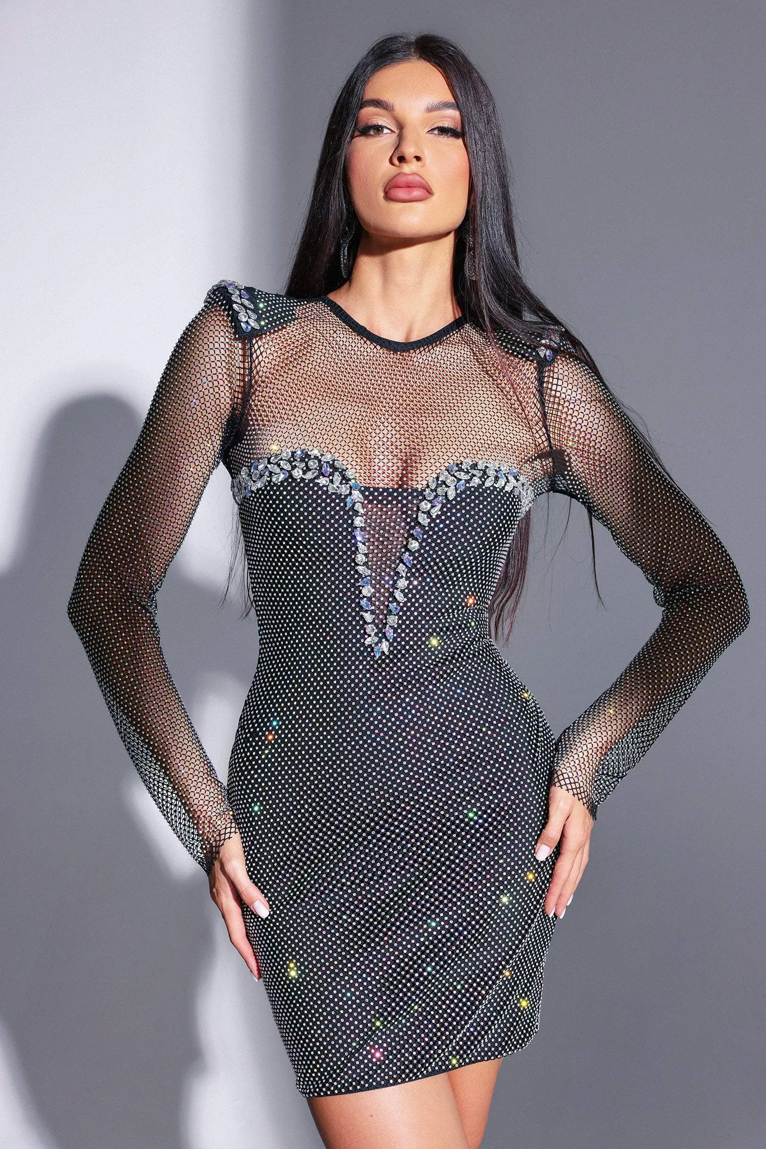 Eriel Diamante Mini Dress, M sold by Bella Barnett