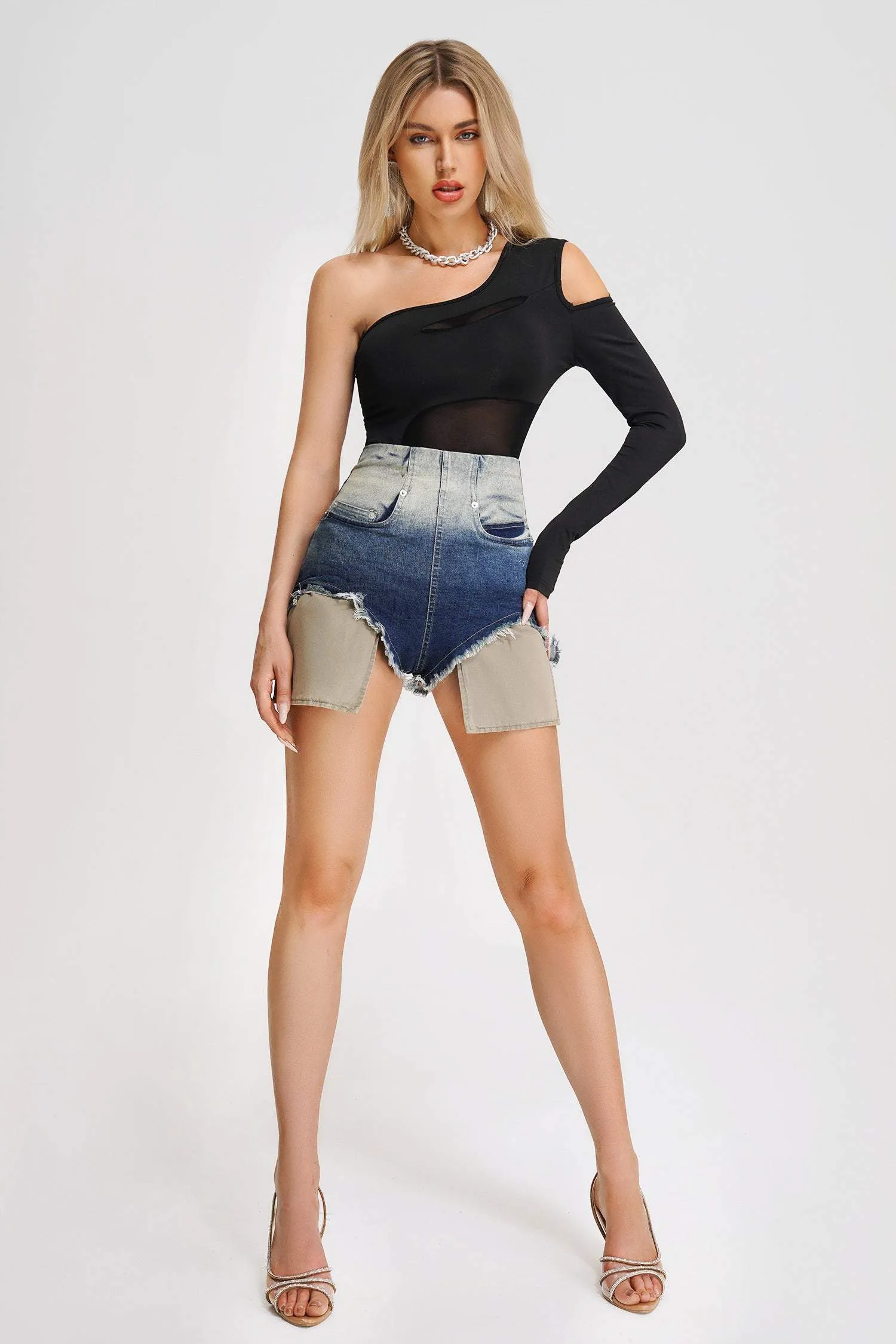 Wayneshia One Shoulder Bandage Top, L sold by Bella Barnett product image thumbnail 2