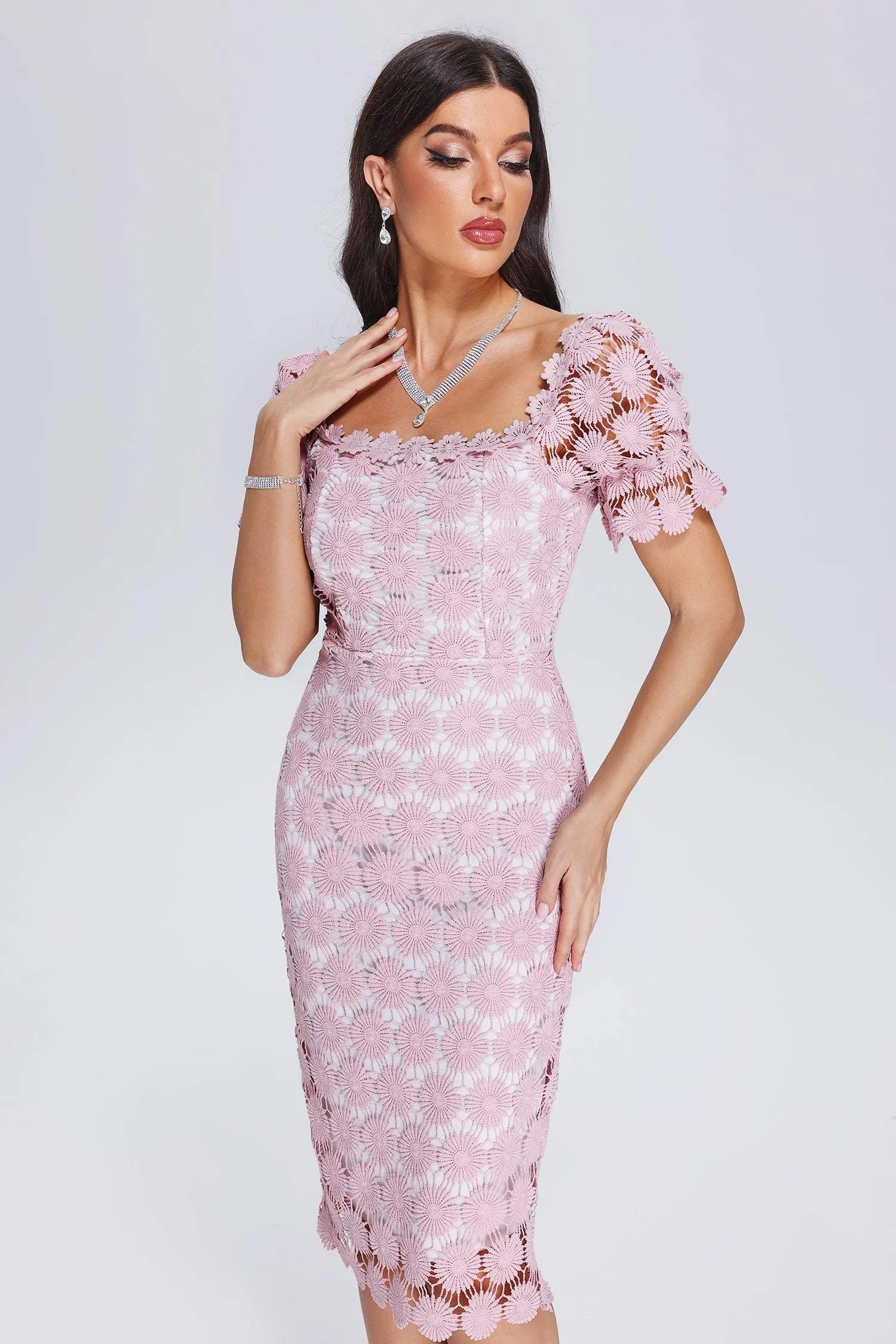 Ensley Lace Midi Dress, L sold by Bella Barnett product image thumbnail 2