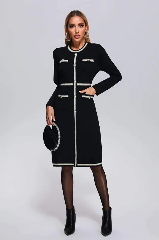 Magdalena Midi Knit Dress, S sold by Bella Barnett