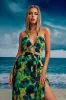 Sriene Printed Halter Maxi Dress, M sold by Bella Barnett