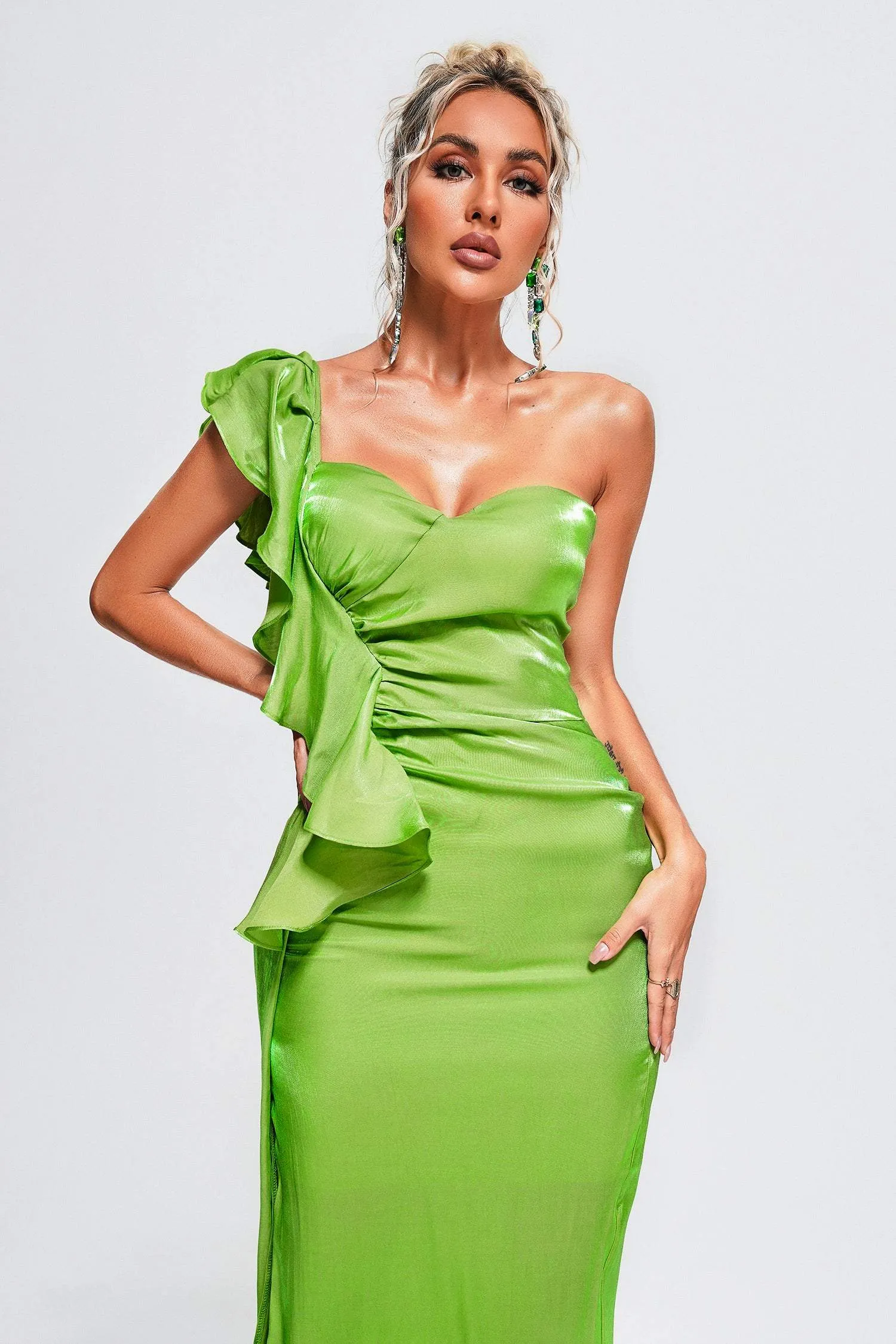 Nialla One Shoulder Maxi Dress, S sold by Bella Barnett product image thumbnail 2