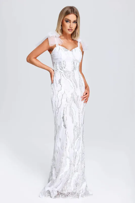 Virginia Mesh Sequin Maxi Dress, M sold by Bella Barnett