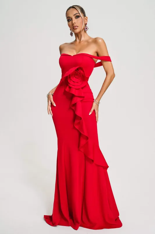 Xulia Off Shoulder Maxi Dress, L sold by Bella Barnett