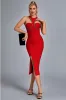 Adut Halter Cutout Midi Bandage Dress, L sold by Bella Barnett