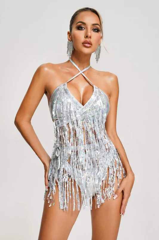 Nadja Sequin Tassel Bikini, L sold by Bella Barnett