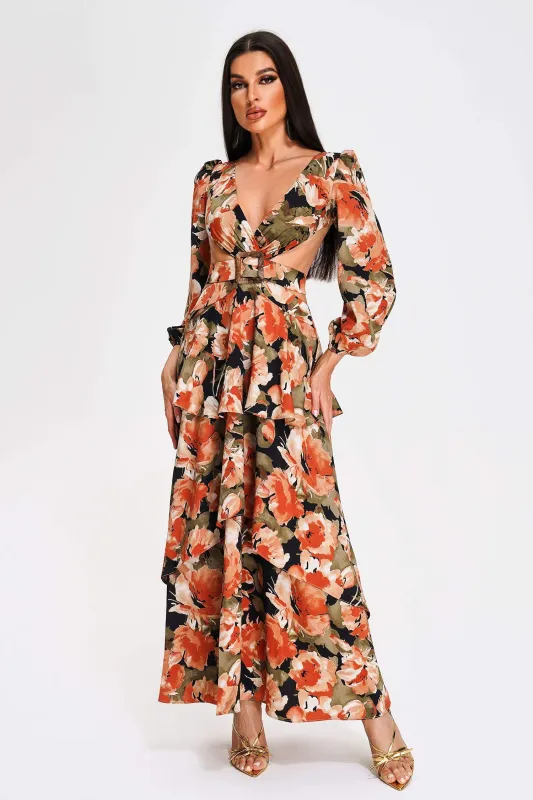 Lorena Floral Maxi Dress, L sold by Bella Barnett