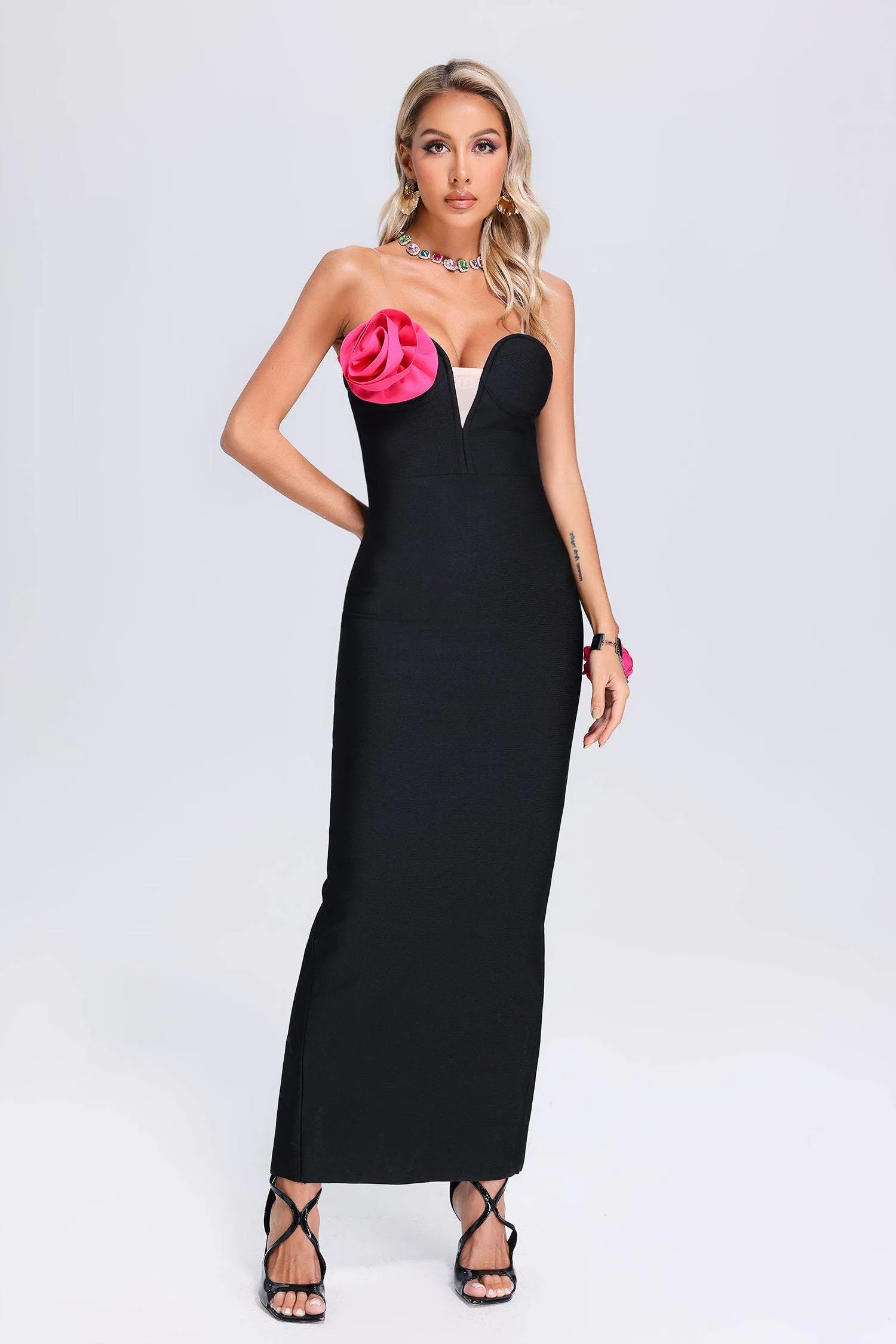 Lakona Flower Bandage Maxi Dress, M sold by Bella Barnett