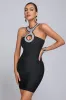 Barase Diamonate Halter Mini Bandage Dress, S sold by Bella Barnett