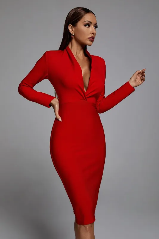 Persephone Bandage Dress - Red, L sold by Bella Barnett