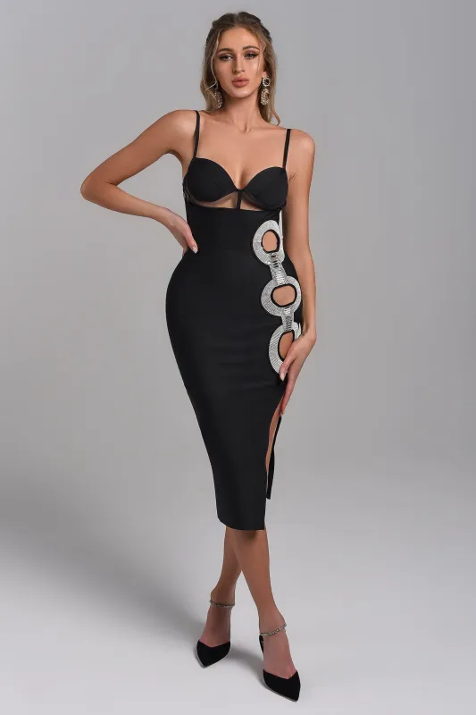 Dala Diamonate Midi Bandage Dress, XL sold by Bella Barnett