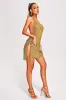 Colin Metallic Mesh Mini Dress, L sold by Bella Barnett