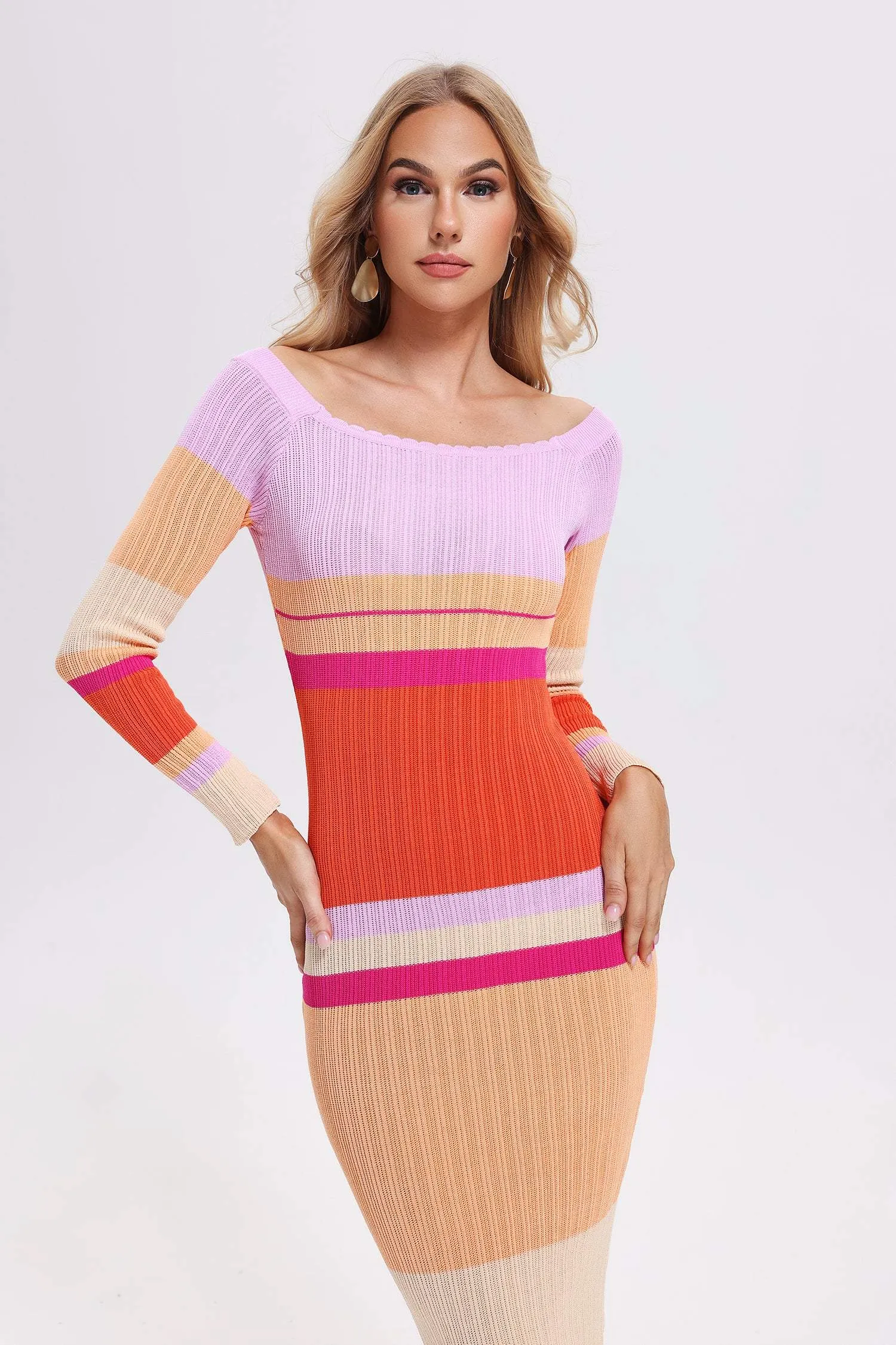 Vanessa Stripe Knitted Dress, M sold by Bella Barnett product image thumbnail 2