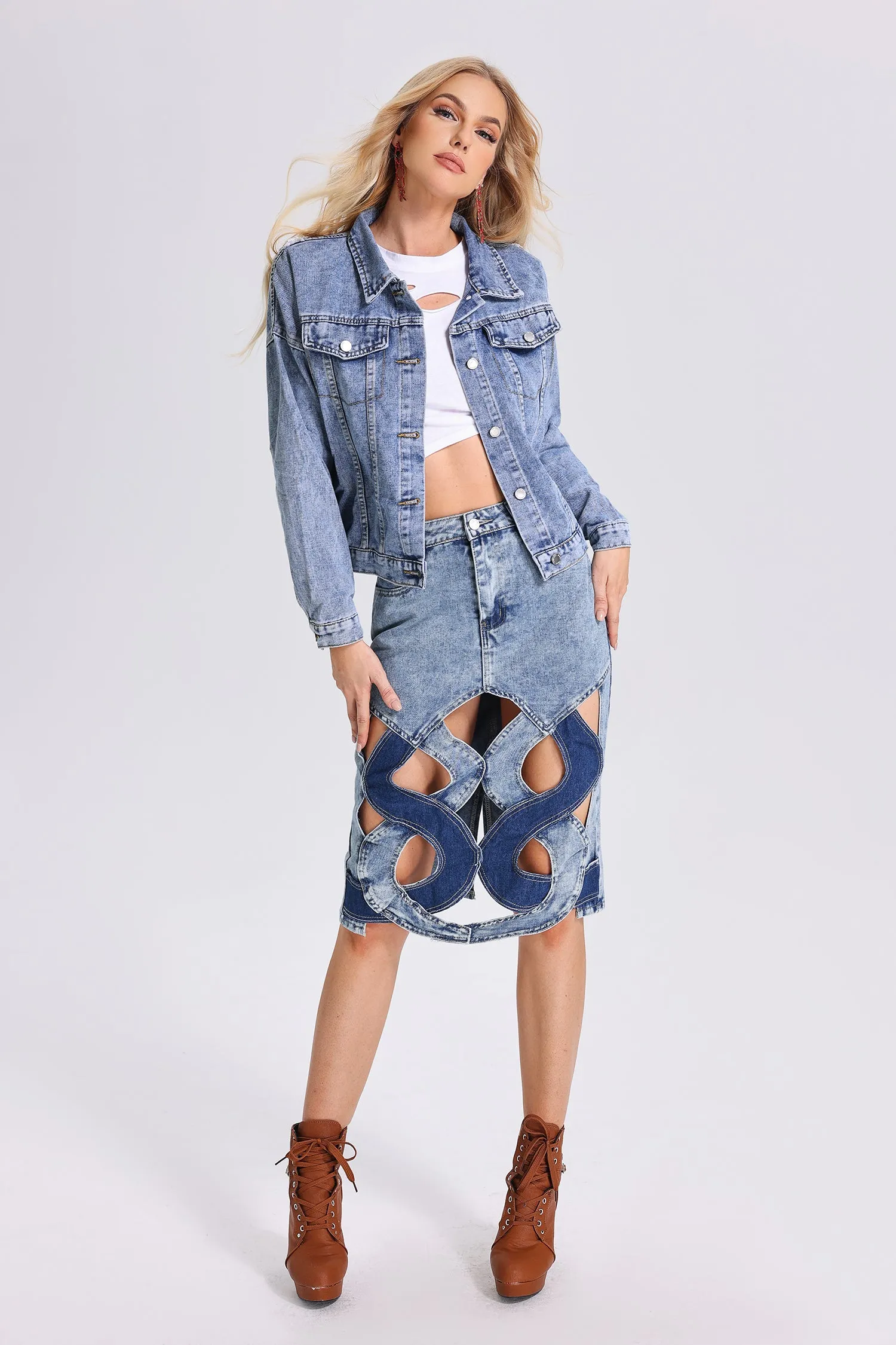 Ferean Illusion Cutout Skirt, L sold by Bella Barnett product image thumbnail 2