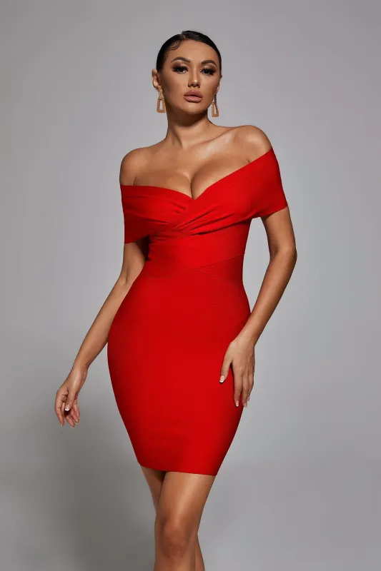 Marta Dress - Red, L sold by Bella Barnett