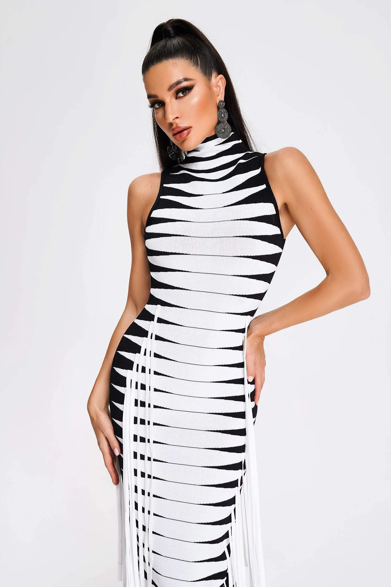 Trevena Tassel Midi Bandage Dress, S sold by Bella Barnett product image thumbnail 2
