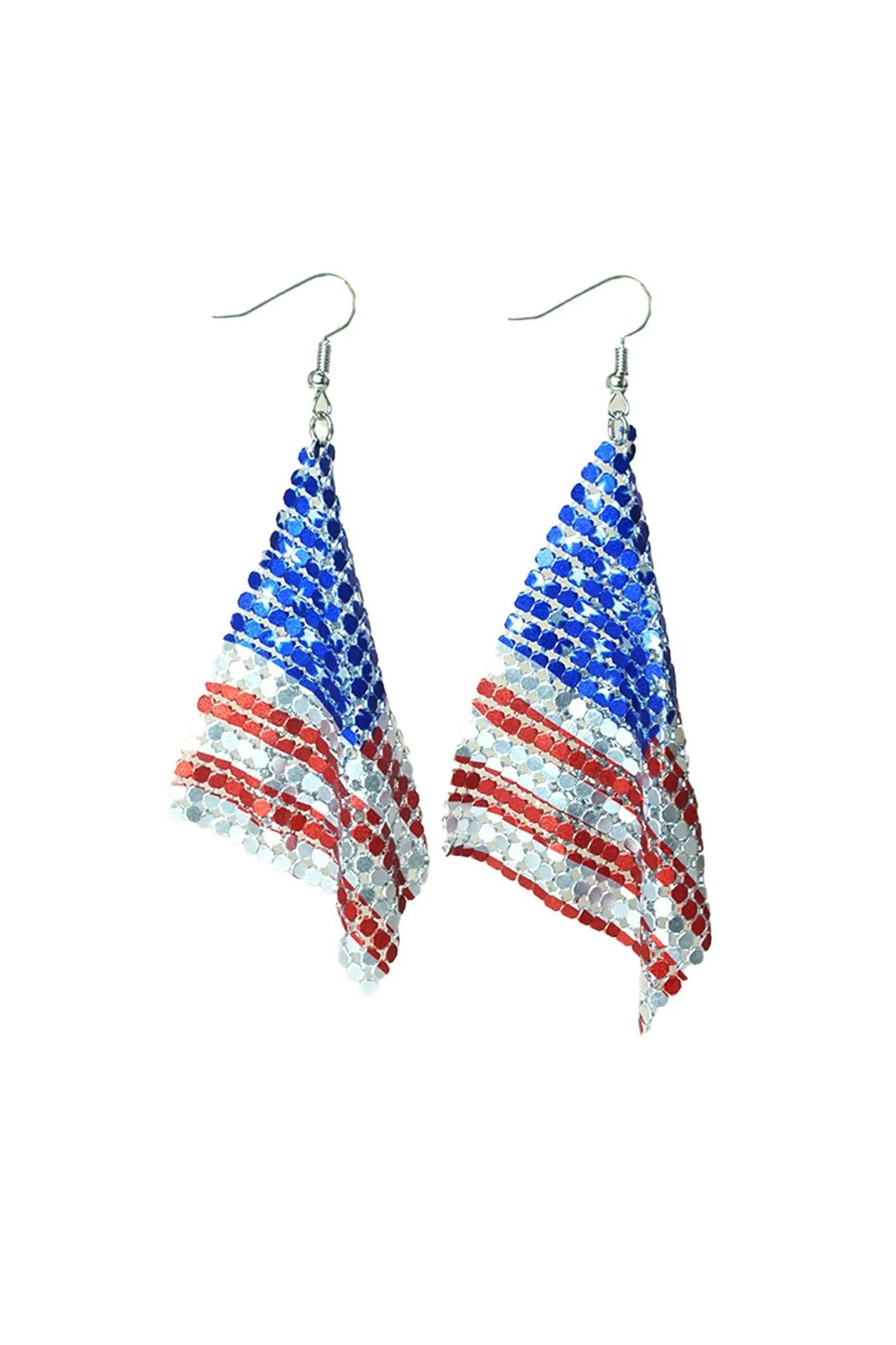 Burgundy American Flag Earrings sold by Bella Barnett