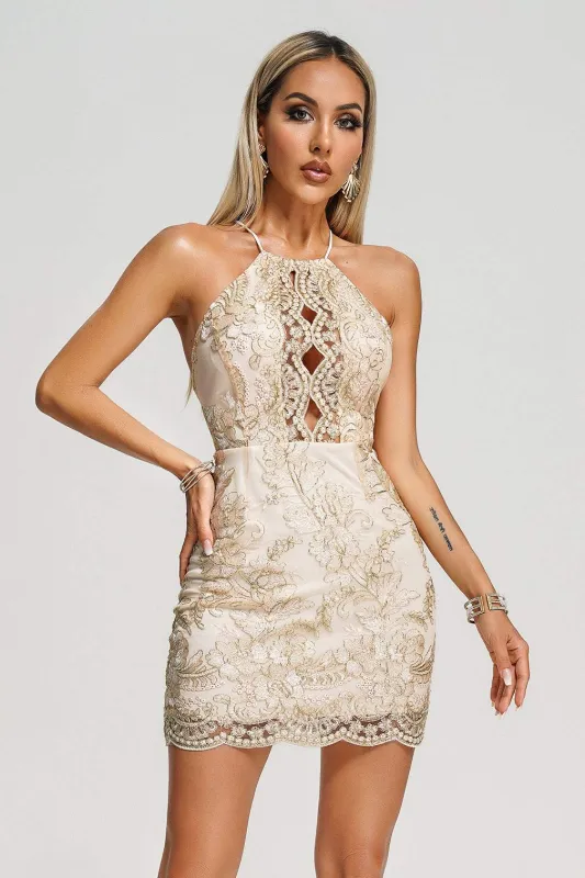 Tadeo Lace Mini Dress, S sold by Bella Barnett