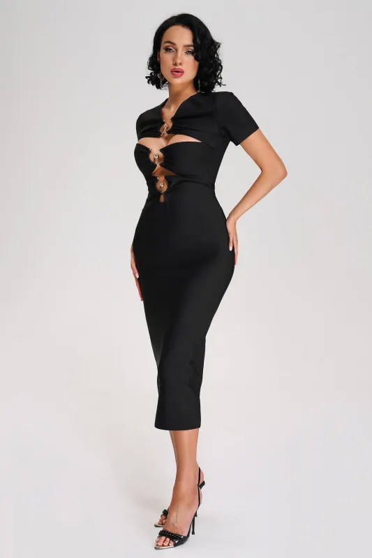 Yulia Midi Bandage Dress, M sold by Bella Barnett