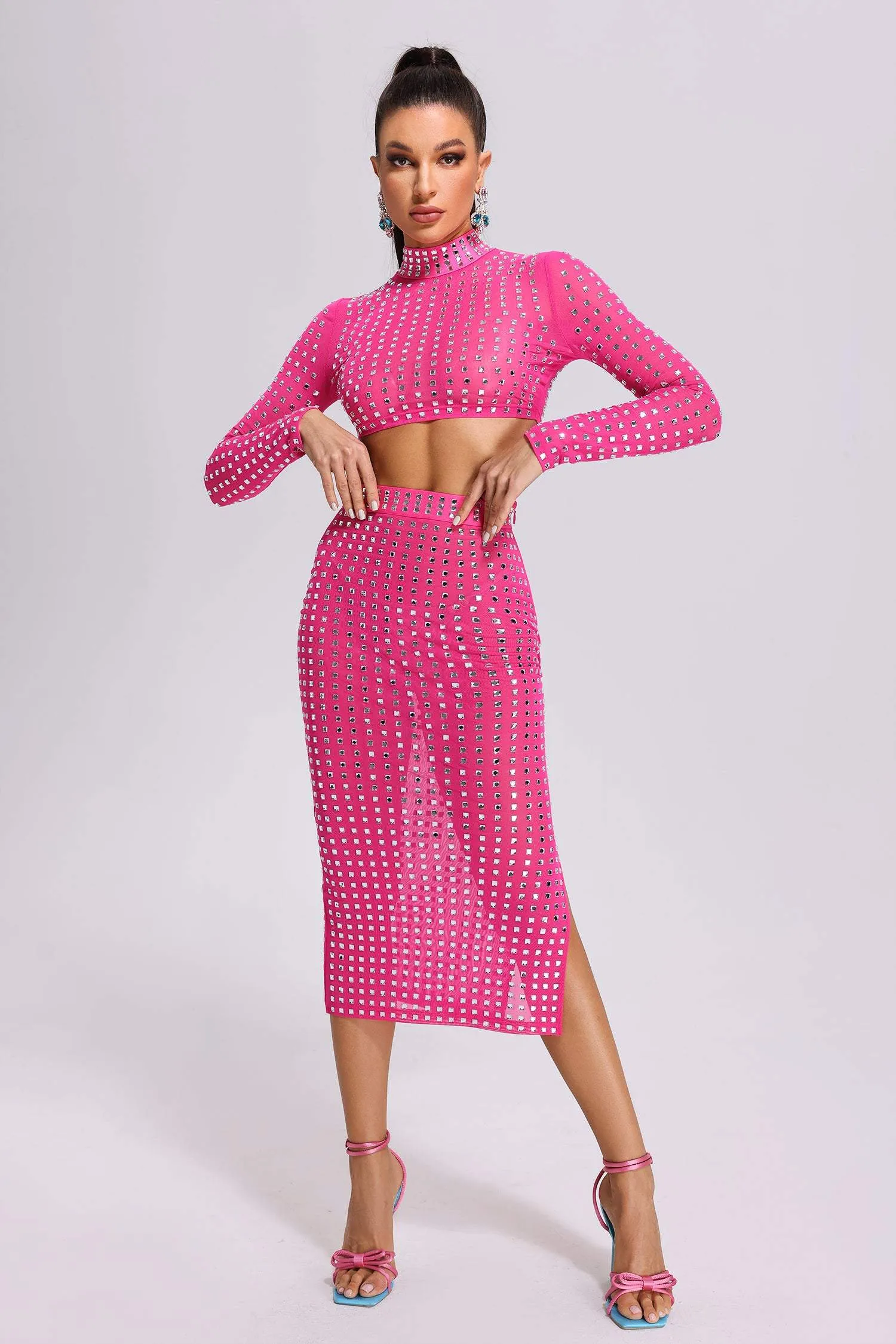 Elizabeth Diamante Mesh Set, L sold by Bella Barnett