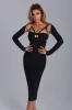 Anika Cutout Midi Bandage Dress, Black / XL sold by Bella Barnett