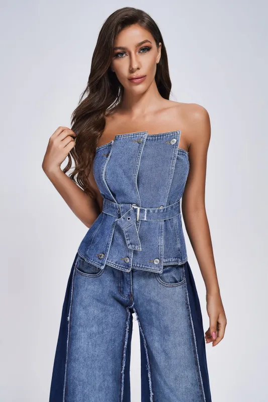 Clover Denim Top, S sold by Bella Barnett