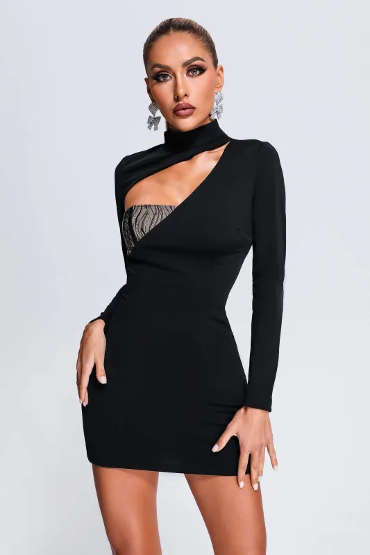 Larina Lace Cutout Mini Dress, S sold by Bella Barnett