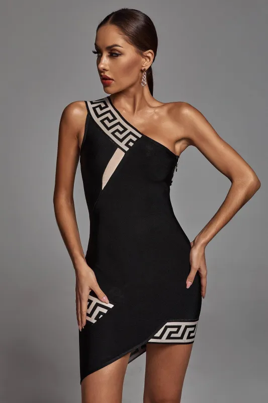 Zinney One Shoulder Cocktail Dress, L sold by Bella Barnett