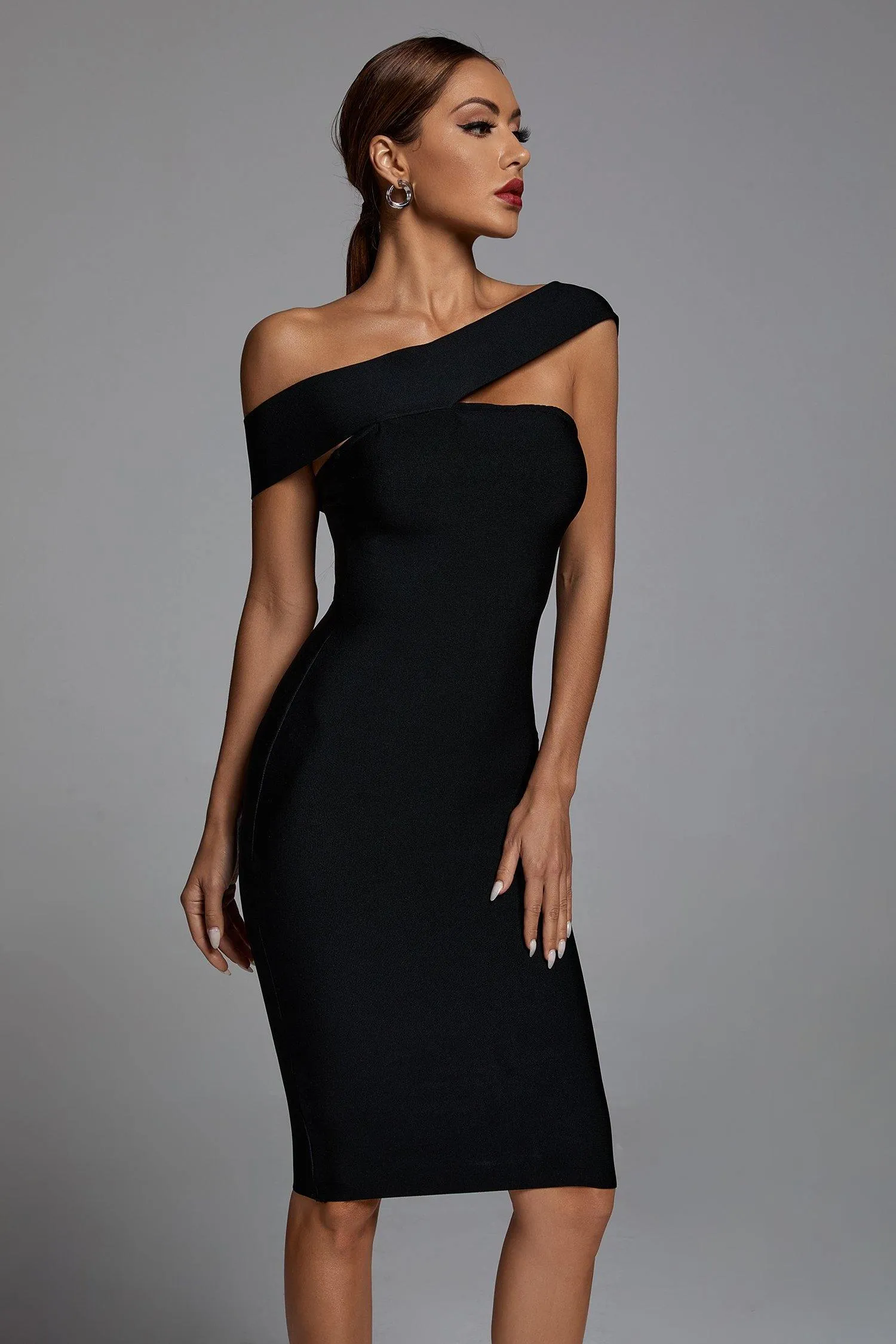 Afare Off Shoulder Cocktail Dress, XS sold by Bella Barnett