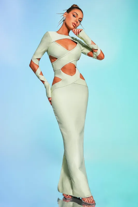 Messiah Cutout Maxi Bandage Dress, L sold by Bella Barnett