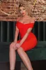 Off Shoulder Bandage Midi Cocktail Dress - Red, S sold by Bella Barnett