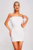 Tafari Strapless Feather Mini Dress, M sold by Bella Barnett