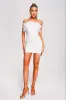 Tafari Strapless Feather Mini Dress, M sold by Bella Barnett