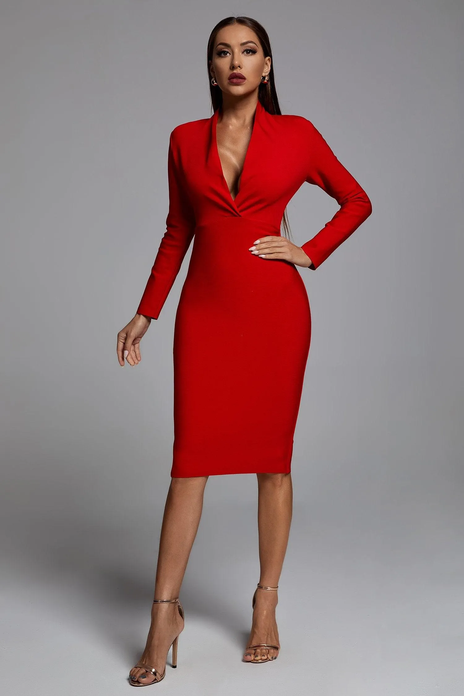 Persephone Bandage Dress - Red, M sold by Bella Barnett product image thumbnail 2