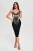 Quill Pearl Midi Bandage Dress, S sold by Bella Barnett