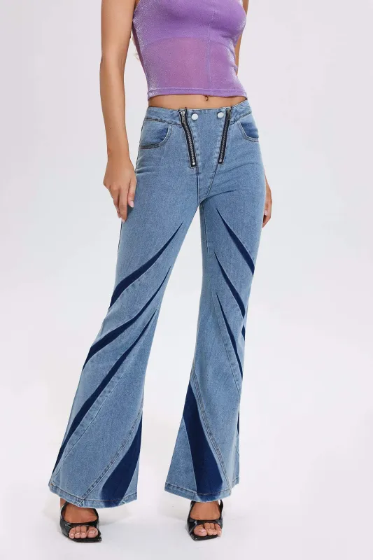 Gemma Patchwork Jeans, L sold by Bella Barnett