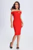 Jayleene Off Shoulder Midi Bandage Dress, L sold by Bella Barnett