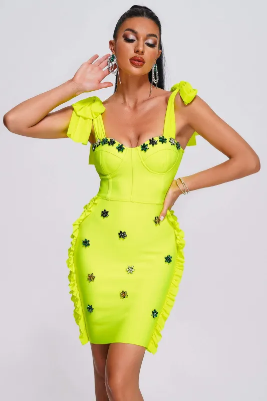 Marcia Diamante Mini Bandage Dress, S sold by Bella Barnett