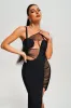 Gricely Mesh Maxi Bandage Dress, S sold by Bella Barnett