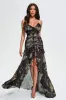 Maka Printed Mesh Maxi Dress, S sold by Bella Barnett