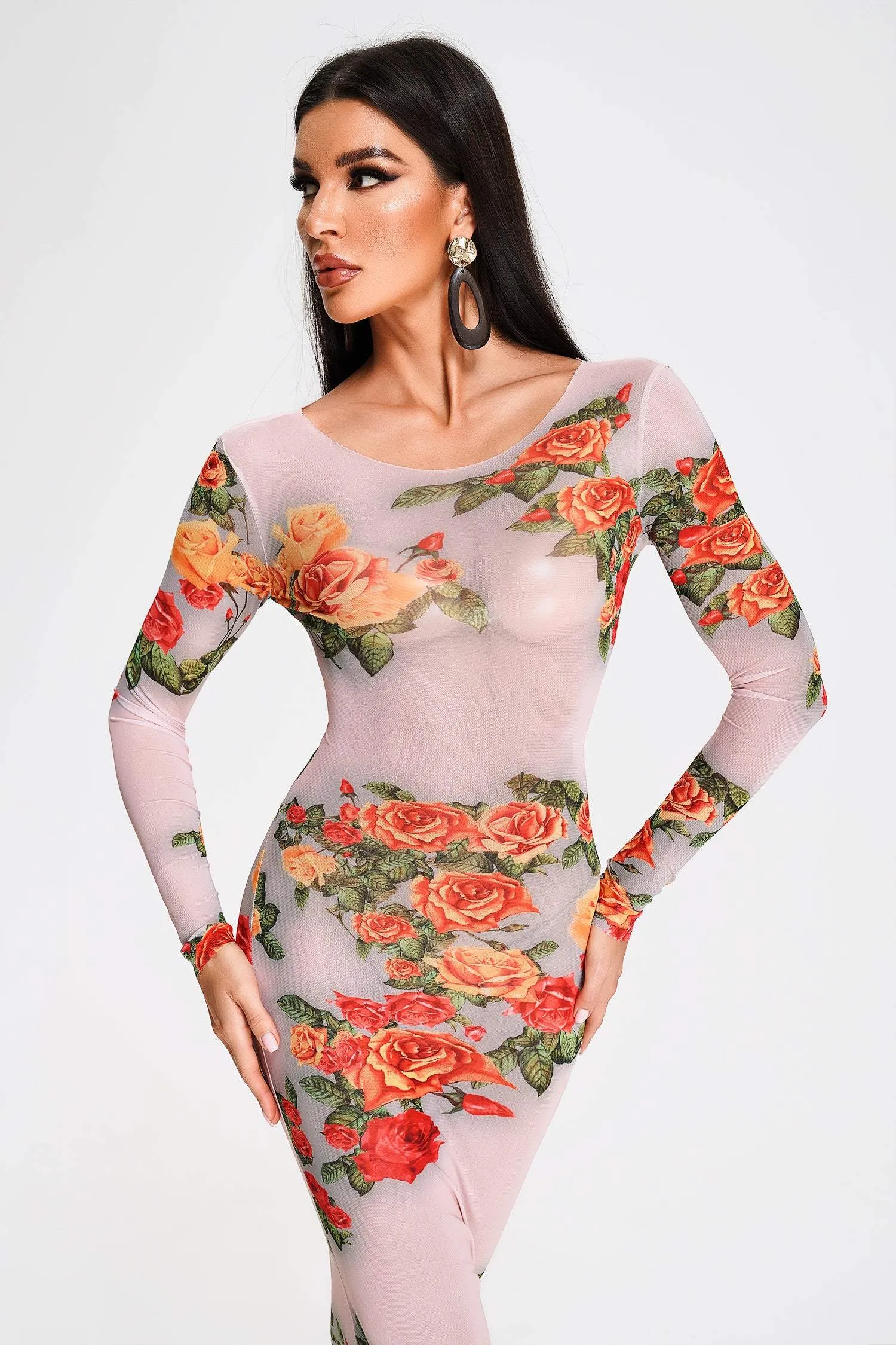 Tanisha Printed Mesh Midi Dress, M sold by Bella Barnett product image thumbnail 2