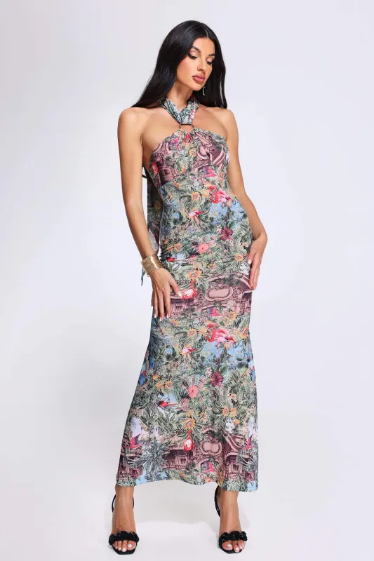 Prinsesa Halter Printed Dress, M sold by Bella Barnett