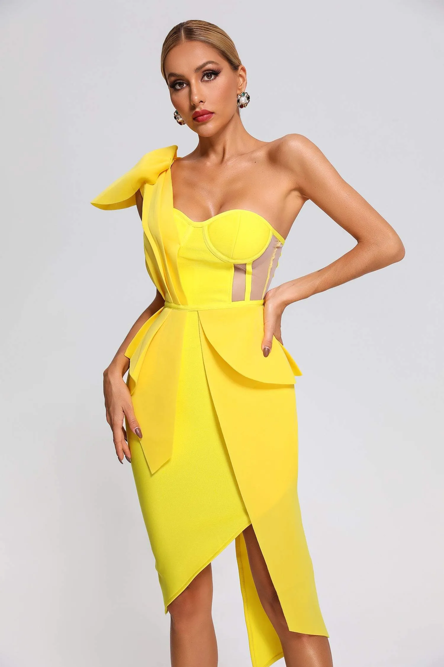 Spak One Shoulder Midi Dress, L sold by Bella Barnett product image thumbnail 2
