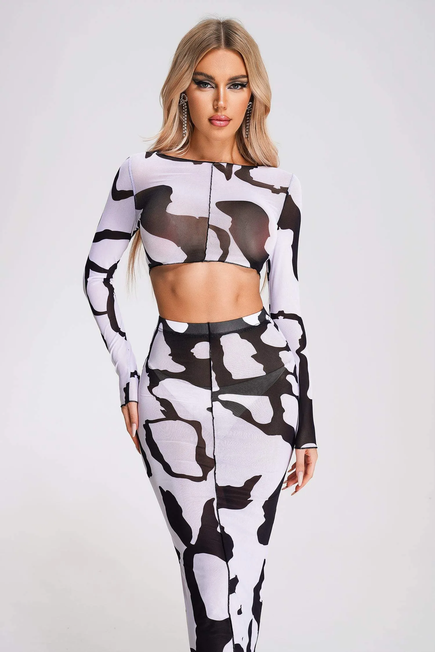 Anahly Printed Mesh set, L sold by Bella Barnett product image thumbnail 2