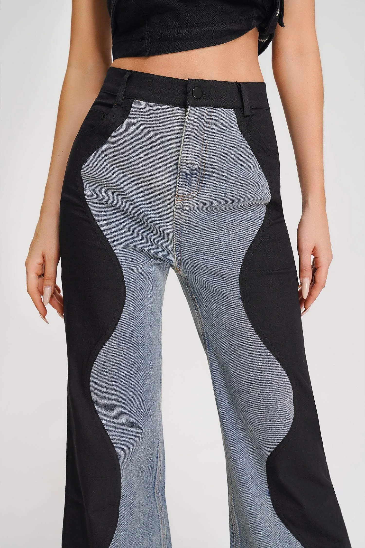 Maryline Wave Spliced Jeans, M sold by Bella Barnett product image thumbnail 2