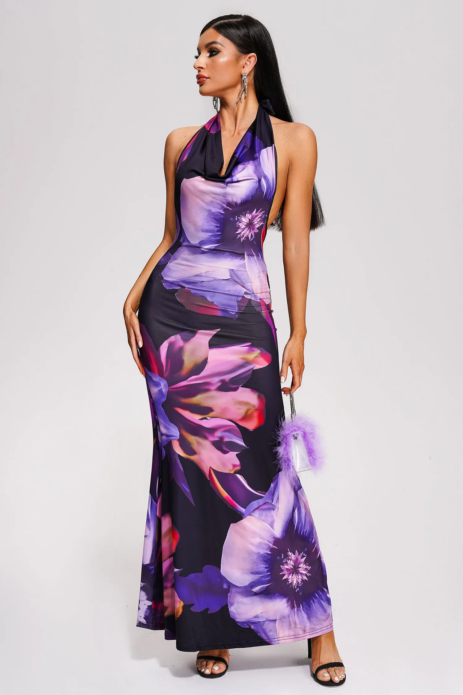 Ethel Halter Printed Maxi Dress, S sold by Bella Barnett