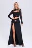 Odelia Cutout High Slit Maxi Dress, S sold by Bella Barnett