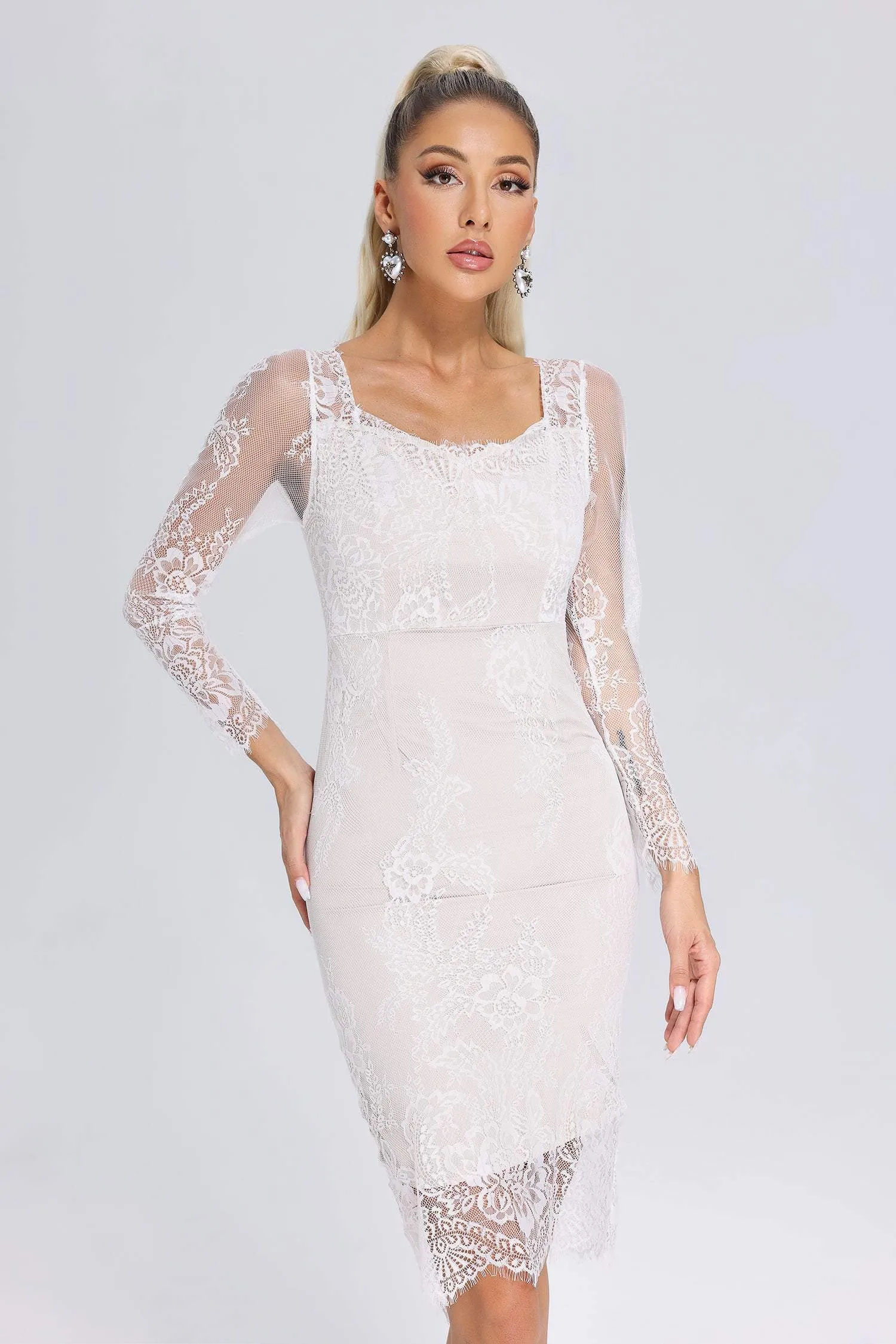 Lindsay Lace Midi Dress, L sold by Bella Barnett product image thumbnail 2